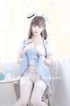 Rice Noodles Private House Welfare Photo Album—Blue at White Maid Outfit