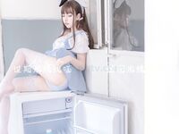 Rice Noodles Private House Welfare Photo Album—Blue at White Maid Outfit