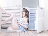 Rice Noodles Private House Welfare Photo Album—Blue at White Maid Outfit