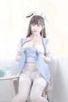 Rice Noodles Private House Welfare Photo Album—Blue at White Maid Outfit