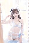Rice Noodles Private House Welfare Photo Album—Blue at White Maid Outfit