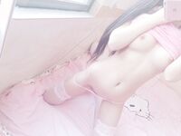 귀여운 화이트 소스 복지 - 핑크 바니걸