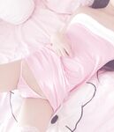 귀여운 화이트 소스 복지 - 핑크 바니걸