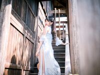 Lu Qingqing kyokyo Burger King-No.009-กี่เพ้าสีฟ้า[24P]