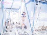 Large scale exposure at the intersection of the village near the school