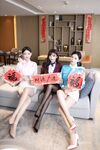 秀人网陆萱萱、唐安琪、安然三女合拍，恭贺新春