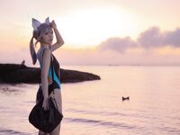 G44 tidak akan cedera - NO.78 Blue File Sand Wolf Baizi Swimsuit