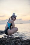 G44 tidak akan cedera - NO.78 Blue File Sand Wolf Baizi Swimsuit