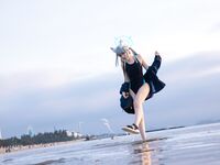 G44 tidak akan cedera - NO.78 Blue File Sand Wolf Baizi Swimsuit