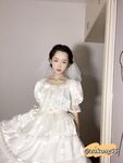 04年清纯露脸小姐姐【胡椒籽】最新9月定制-婚纱