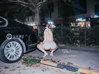 [Late Night Project] The best model [will have a wife] - Vacuum sexy backless sweater with vibrator exposed