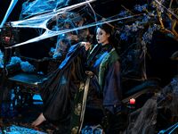 极品反差露脸嫩妹！天然巨乳可盐可甜COSER清纯美少女【奈汐酱】最新付费作品-蜘蛛精四妹