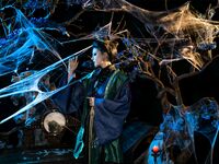 极品反差露脸嫩妹！天然巨乳可盐可甜COSER清纯美少女【奈汐酱】最新付费作品-蜘蛛精四妹