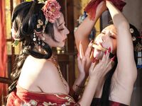 【奶桃桃&奈汐酱nice】青楼韵事,高颜值双女百合，4K古装无水印