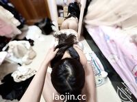 케이프 갓의 트윈 포니테일, 핑크색과 부드러운 백호@LOLI작은사촌