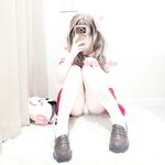 Ekor kuda ganda harimau putih merah jambu @小粉馕头 pandangan menembak peribadi skala