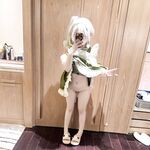 Ekor kuda ganda harimau putih merah jambu @小粉馕头 pandangan menembak peribadi skala