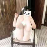 Ekor kuda ganda harimau putih merah jambu @小粉馕头 pandangan menembak peribadi skala