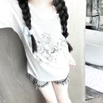 Ekor kuda ganda harimau putih merah jambu @小粉馕头 pandangan menembak peribadi skala