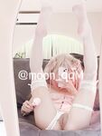 White tiger pink hole loli "fox bone moon_qqM" outdoors exposed super tender pussy masturbating out white juice, fat and tender white tiger tender B eager to be fucked by big cock daddy