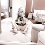 Natural loli body, super internet celebrity tender girl [Gao Gao] airplane welfare view collection, hairless tender pussy, naked dance masturbation exposure, pure little bitch