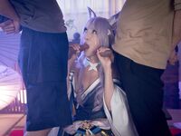 ปีศาจจิ้งจอกพันเสน่ห์ "มิซึคาวะ" - บริการออรัลเซ็กซ์แบบคู่ ดูดลึก ลิ้นบางพันกันจนตาย น้ำอสุจิพุ่งเข้าปากน้อยๆ น้ำผลไม้สีขาวข้น ไม่เซ็นเซอร์