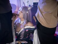 ปีศาจจิ้งจอกพันเสน่ห์ "มิซึคาวะ" - บริการออรัลเซ็กซ์แบบคู่ ดูดลึก ลิ้นบางพันกันจนตาย น้ำอสุจิพุ่งเข้าปากน้อยๆ น้ำผลไม้สีขาวข้น ไม่เซ็นเซอร์