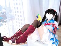 超嫩合法小母狗萝莉『LepALuli2kVN』被主人爸爸拽着双马尾后入，无毛小嫩穴被大肉棒塞满