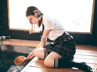 極品高顏值JK小母狗，溫泉私人全裸浴