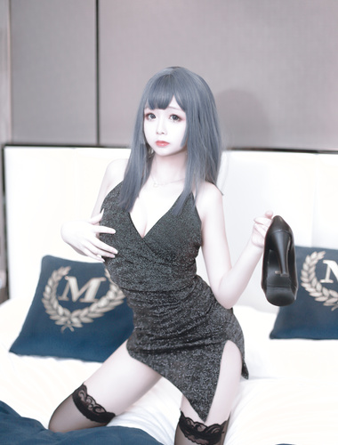 Hinajiao-NO.024 ชุดเดรสสีดำ 