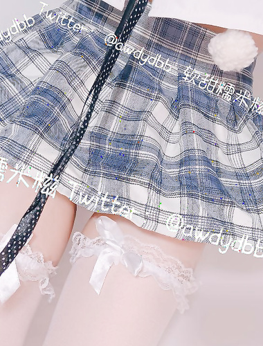 Con chó cái tương phản tốt nhất〖bia彽Rabbit〗Máy rung voi nhỏ JK nhét vào B, buộc đuôi cáo nhảy múa cắm và quất, tự huấn luyện, cực kỳ nghịch ngợm