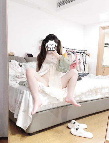 Ekor kuda ganda harimau putih merah jambu @小粉馕头 pandangan menembak peribadi skala