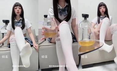 Bステーションミルクパフ（ツジツジ） - 若い女の子JK白ソックストレーニング