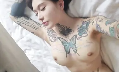 야성적인 문신, 횡포한 생식기 링, 고가의 인터넷 연예인, 완벽한 몸매, 유출된 복지 클립, 한번 보세요 (2)