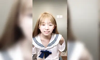 【小涵萌主】JK_bunny girl_masturbation with props (1)