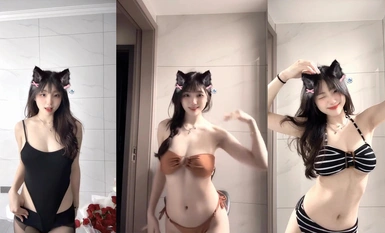 抖音网红【宝贝77】集高颜值与极品身材于一身的反差婊(9)