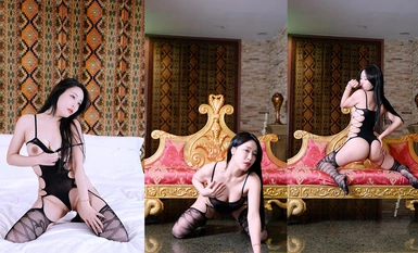 6월 신상품 고가 모델 [유이] 초선명 개인촬영, 원피스 움푹 꺼진 섹시 젖가슴과 포스, 살찐 전복살이 유혹으로 가득-2