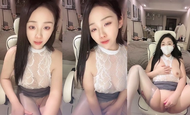 Chengdu Xu Ruoxuan matambok na diyosa na sobrang sweet, puting tigre butas, props burst plug masaya (4)