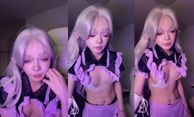 Antelop Elf Beauty! Pakaian pembantu cosplay, alat peraga cantik melancap jus putih, tarian telanjang sangat tinggi! (1)