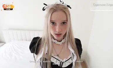 歐美高顏值黑絲金發妹【Kuporovaa Krupa】新來的甜美女僕隨時准備滿足主人的每一個願望，但她需要先被狠狠地操一下才能打掃衛生