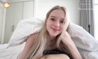 歐美高顏值黑絲金發妹【Kuporovaa Krupa】繼兄，用你的身體溫暖我，哦，用你的雞巴。為我繼妹甜美的陰道做愛和射精