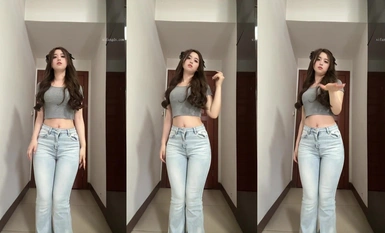 抖音反差騷妹【娜娜沫兒】【娜娜】黑絲御姐 制服誘惑 瑜伽身材 道具自慰 (4)