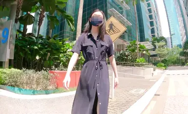 FanSly, Singaporean fitness influencer [MoriyaExhibit], a hairless, white-breasted pregnant woman, boldly exposes herself outdoors during a prenatal checkup (3).