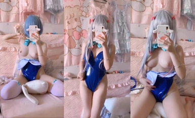 雙馬尾大奶白虎蘿莉美女【喵嗚小桔】JK水手服情趣誘惑 道具自慰視頻福利 (12)