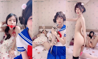 校花首次帶閨蜜下海直播【邪惡雙馬尾】以身作則~道具狂插 (34)