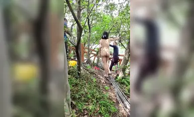 Người nổi tiếng trên mạng và nữ thần gợi cảm [cikaimoon] đi lang thang ngoài trời trong tình trạng khỏa thân và chụp ảnh với người qua đường (4)