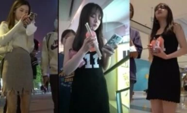 名門夜宴CD大師商場尾隨偷拍幾個氣質顏值美女裙底手拿飲料網紅臉小姐姐和同學逛街！外純內騷！吊帶裙配騷丁