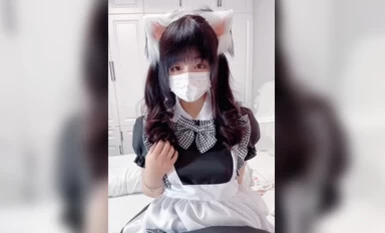 Super cute and extremely cute netflix beauty girl ▌Xiaohan Meow ▌Cat ear maid let me taste master's meat stick~ Fantasy master meat stick invasion AV stick ravage tender pussy
