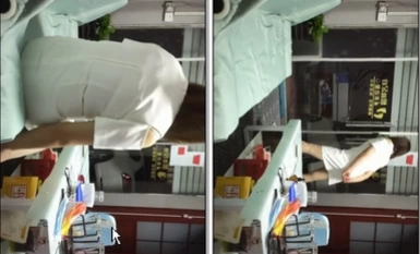 新片速遞《城中村養生館》老闆娘穿著制服絲襪在店門口跳艷舞勾引過路客到店裡按摩啪啪偷拍.f