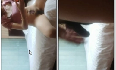 "女性フェロー"、午後の部、ブーケの下の若い女性たち、前と後ろ。